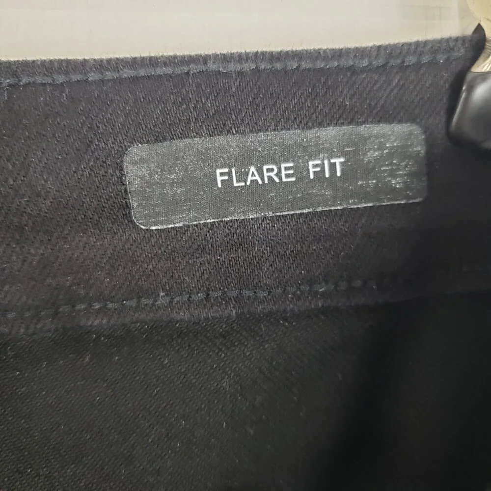 Judy Blue High Waist Star Back Seam Black Flare Denim Jeans 88958 Womens 14W - Picture 8 of 10